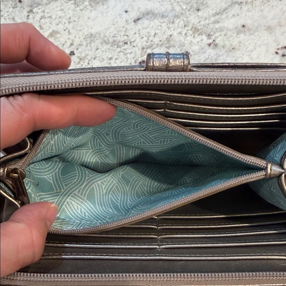 The Sak Metallic Silver Wristlet- NWOT - Picture 10 of 12